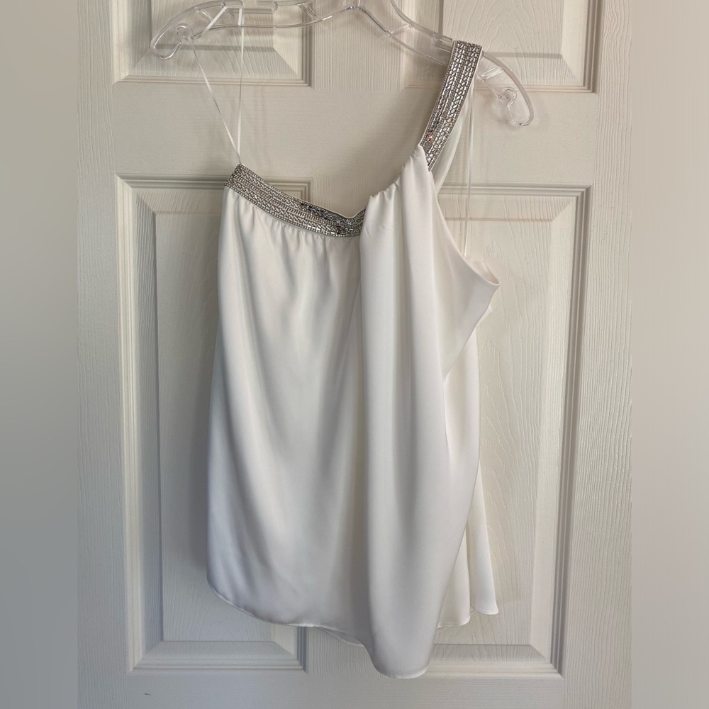 Ramy Brook embellished one shoulder top